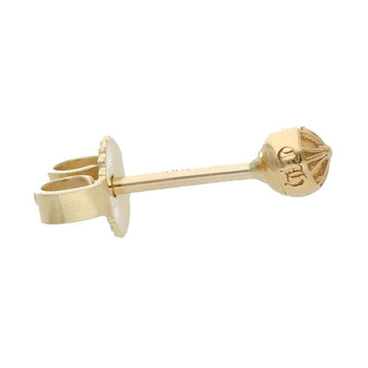 Chrome Hearts 22k Stud Crs Ball Mini Cross Gold Earrings