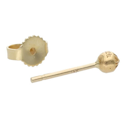 Chrome Hearts 22k Stud Crs Ball Mini Cross Gold Earrings