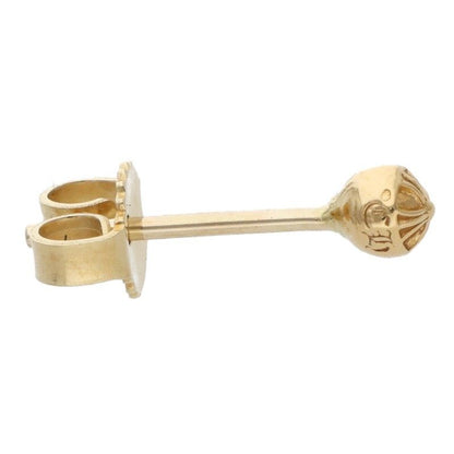 Chrome Hearts 22k Stud Crs Ball Mini Cross Gold Earrings