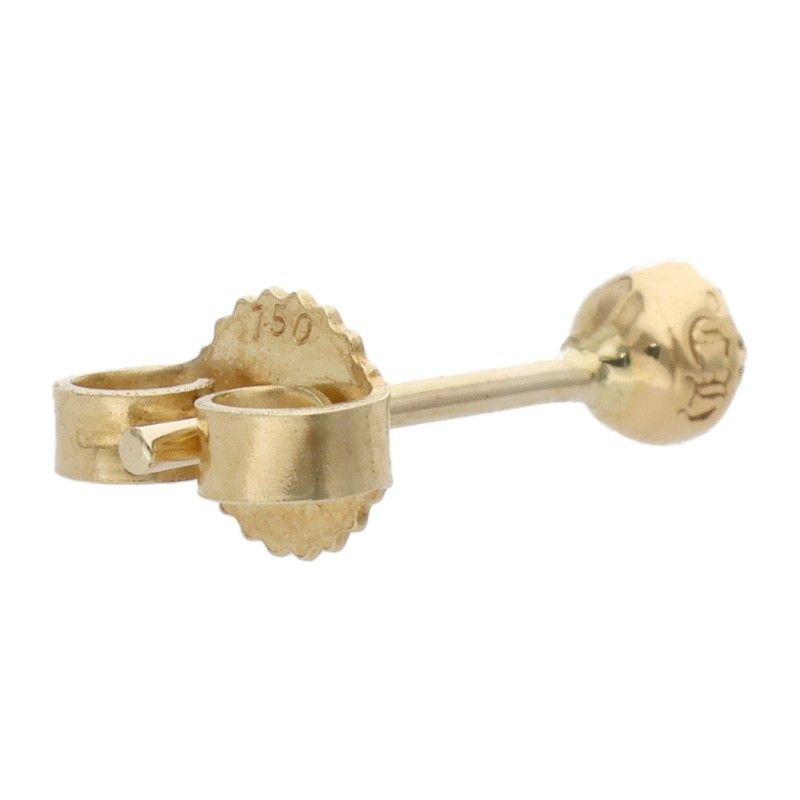 Chrome Hearts 22k Stud Crs Ball Mini Cross Gold Earrings