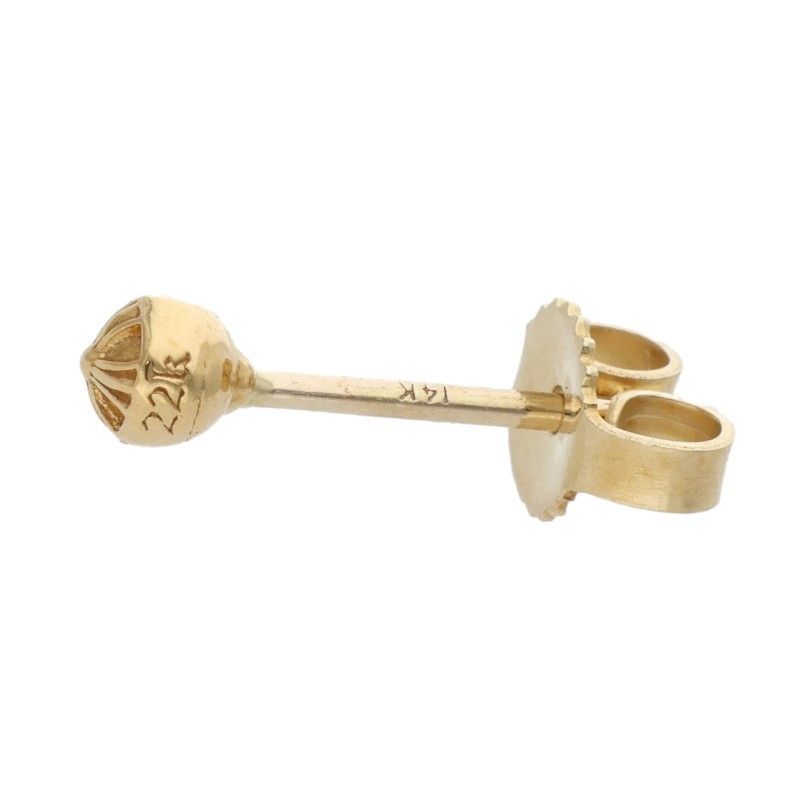 Chrome Hearts 22k Stud Crs Ball Mini Cross Gold Earrings