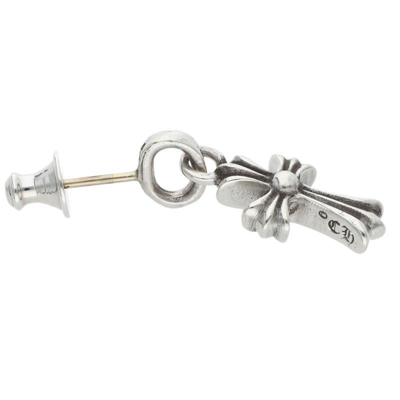 Chrome Hearts Bby Pprchn Baby Fat Drop Silver Earrings