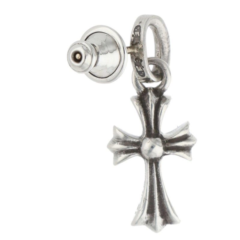 Chrome Hearts Bby Pprchn Baby Fat Drop Silver Earrings