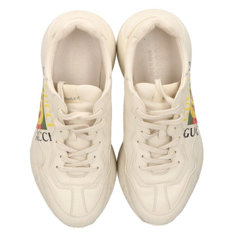 Gucci Rython GG Logo Print Light Sand Sneakers 8