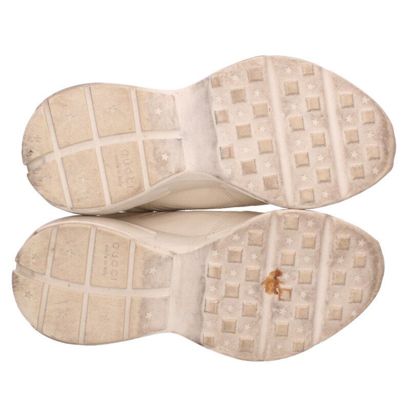 Gucci Rython GG Logo Print Light Sand Sneakers 8