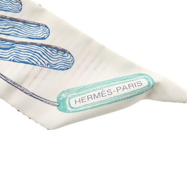 Hermes Twilly Scarf Scarves White