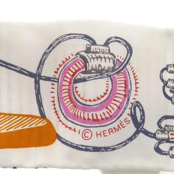 Hermes Twilly Scarf Scarves White