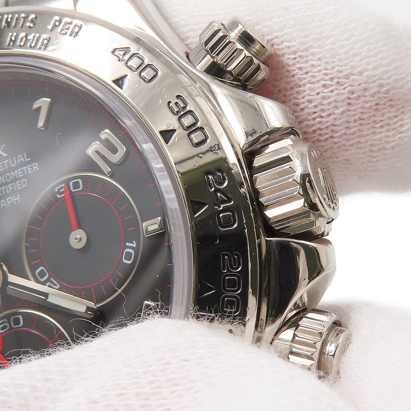 Rolex Cosmograph Daytona 18k White Gold M Number Watch Black Dial