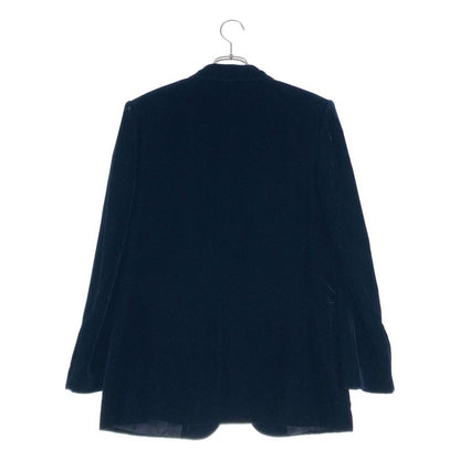 Saint Laurent Paris Eddie Era Velvet Velour Tweed Jacket 48 Dark Navy