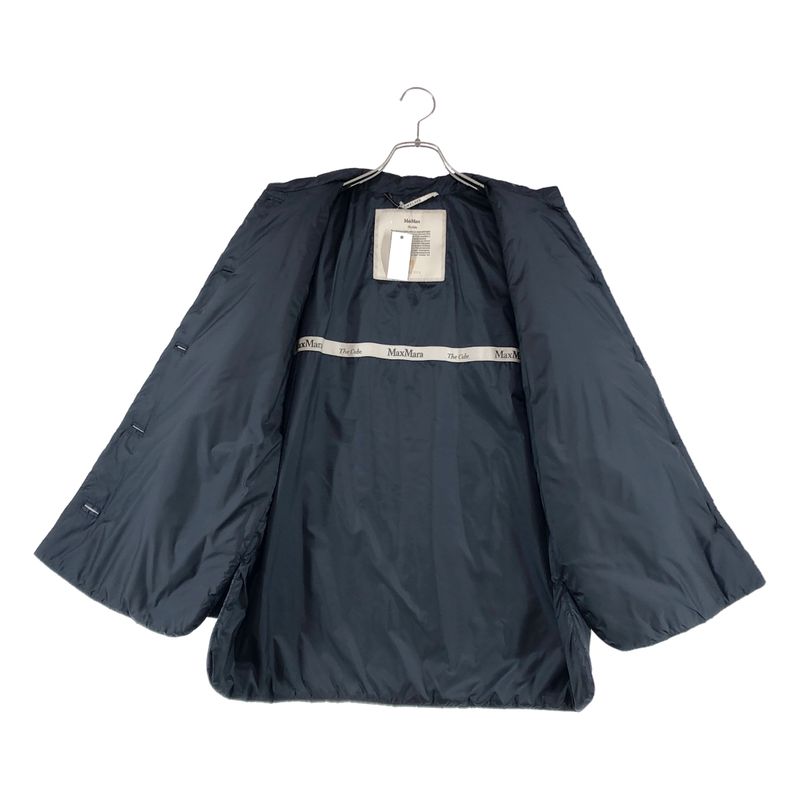 Max Mara the Cube Picasso Technical Canvas Collarless Jacket 38 Navy