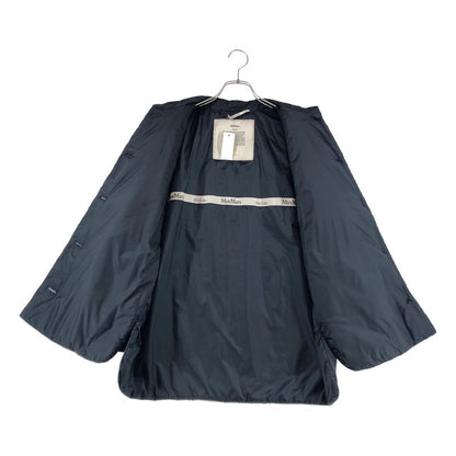 Max Mara the Cube Picasso Technical Canvas Collarless Jacket 38 Navy