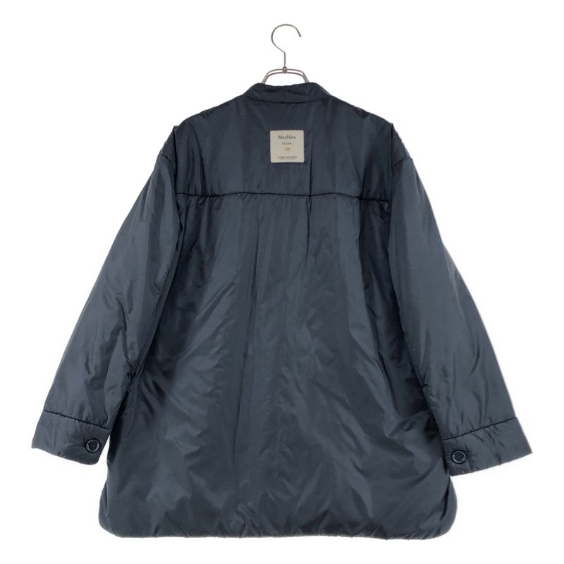 Max Mara the Cube Picasso Technical Canvas Collarless Jacket 38 Navy