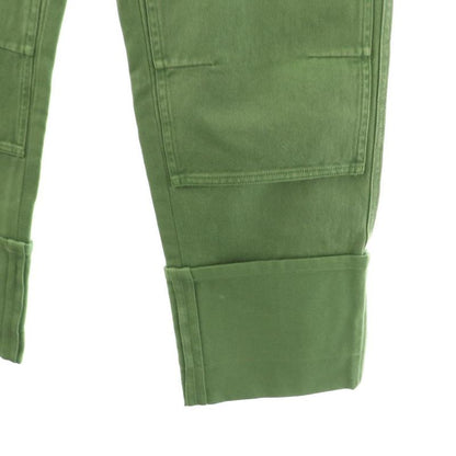 Max Mara White Tag Cotton Drill Pants Roll Up 42 Green SS