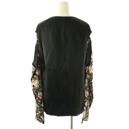Celine Phoebe Philo Era Blouse Shirt Acetate Long Sleeve Silk Switch 36 Black SS