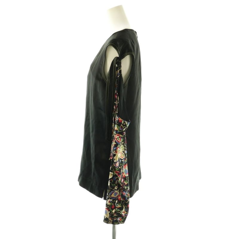 Celine Phoebe Philo Era Blouse Shirt Acetate Long Sleeve Silk Switch 36 Black SS