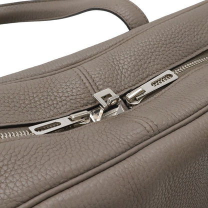 Hermes Victoria 40 Boston Bag Travel Taurillon Clemence Leather Etoupe Grey