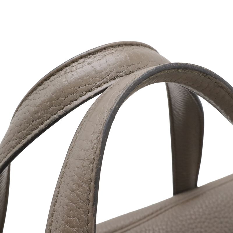 Hermes Victoria 40 Boston Bag Travel Taurillon Clemence Leather Etoupe Grey