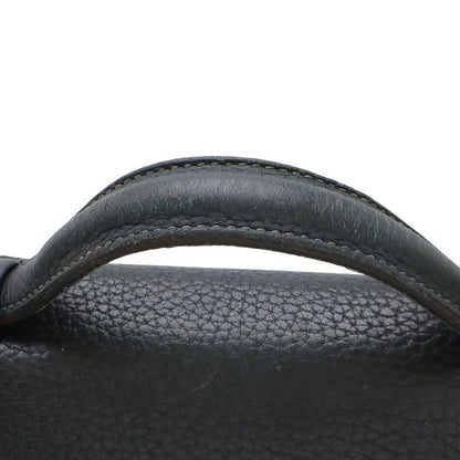 Hermes Sac a Depeches 38 Business Briefcase Document Purse Fjord Leather Navy