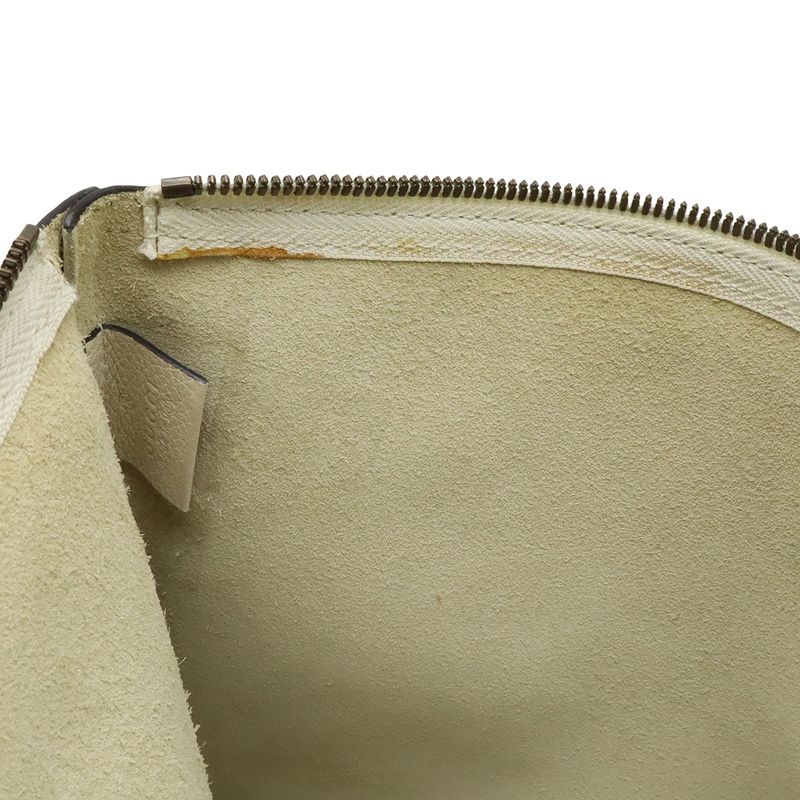 Gucci Print Portfolio Clutch Leather Ivory White Green Red