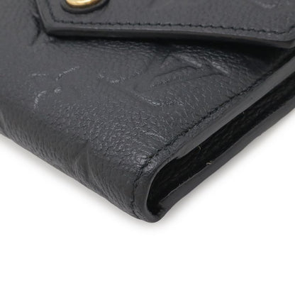 Louis Vuitton Monogram Empreinte Portefeuille Victorine Trifold Wallet Noir
