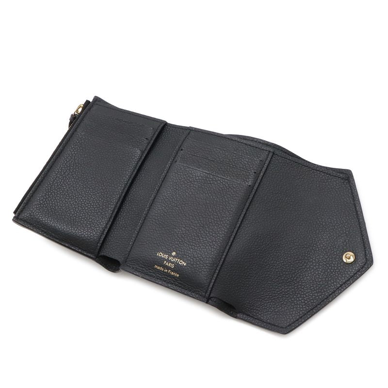 Louis Vuitton Monogram Empreinte Portefeuille Victorine Trifold Wallet Noir