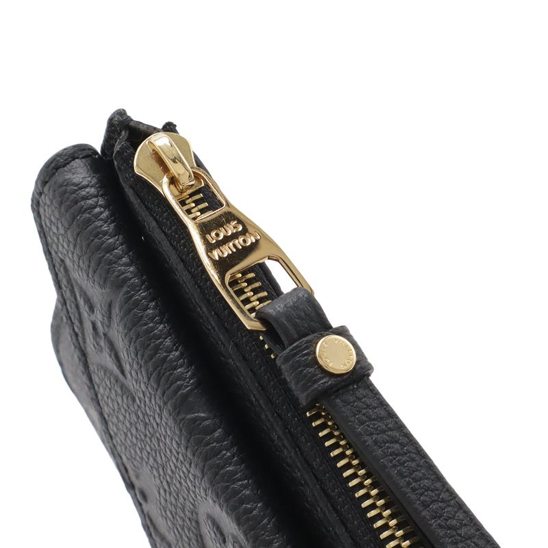 Louis Vuitton Monogram Empreinte Card Holder Recto Verso Coin Purse Case Noir