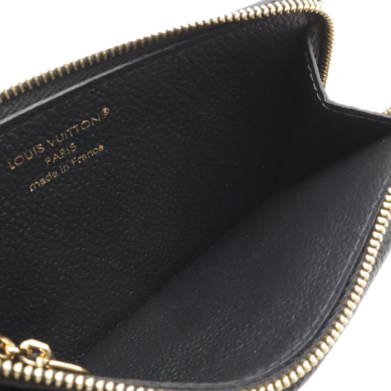 Louis Vuitton Monogram Empreinte Card Holder Recto Verso Coin Purse Case Noir