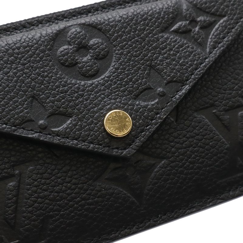 Louis Vuitton Monogram Empreinte Card Holder Recto Verso Coin Purse Case Noir