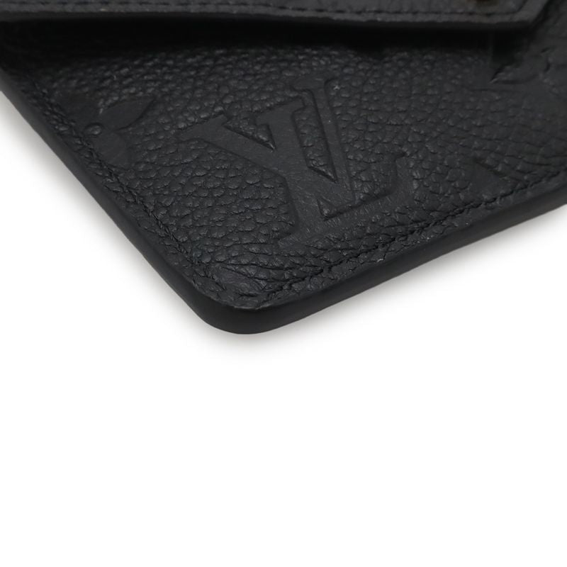 Louis Vuitton Monogram Empreinte Card Holder Recto Verso Coin Purse Case Noir