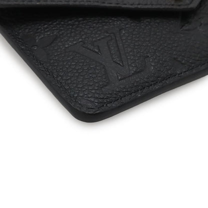 Louis Vuitton Monogram Empreinte Card Holder Recto Verso Coin Purse Case Noir