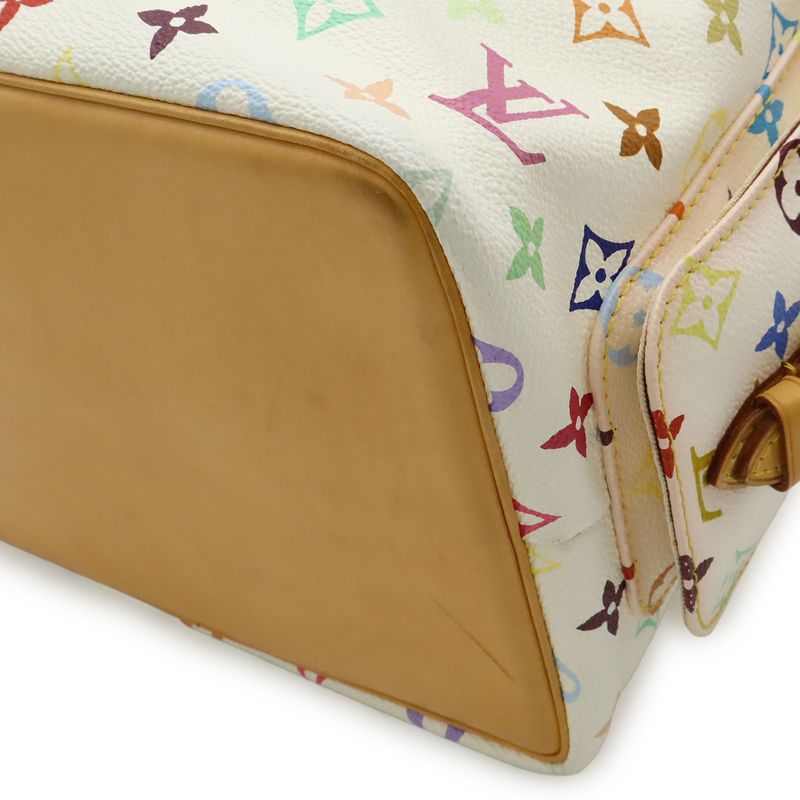 Louis Vuitton Monogram Multicolor Petit Noe Shoulder Bag Drawstring Blanc White