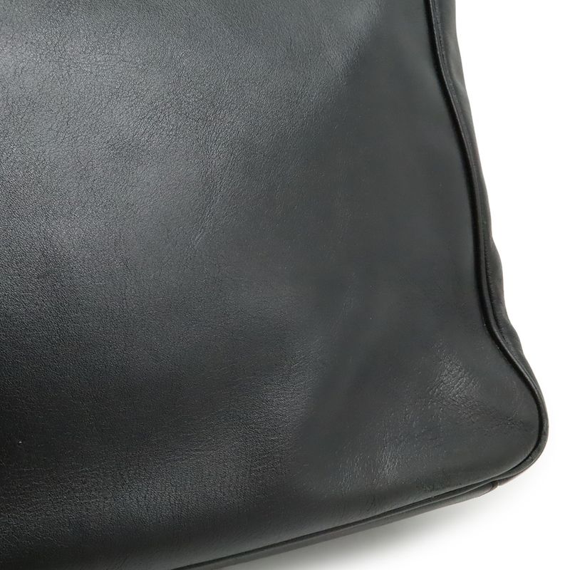 Prada Tote 2-Way Shoulder Bag Crossbody Leather Nero Black Silver