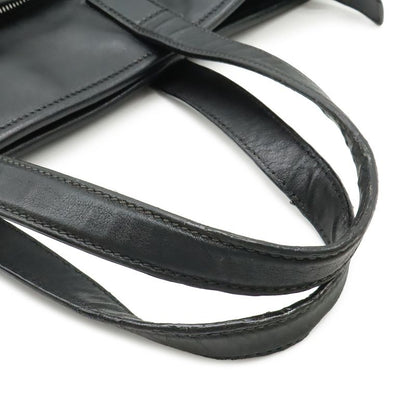 Prada Tote 2-Way Shoulder Bag Crossbody Leather Nero Black Silver