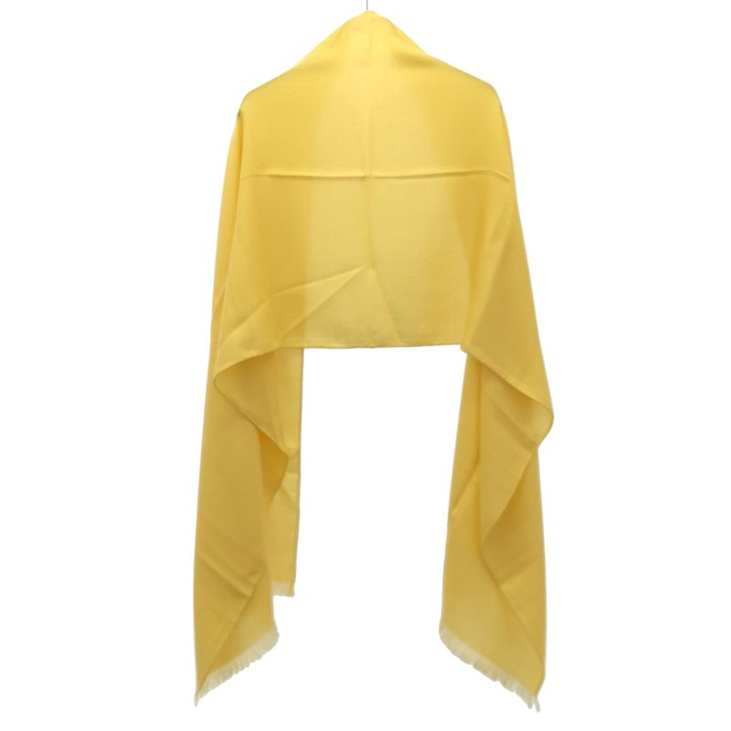 Loro Piana Cashmere Silk Shawl Yellow Scarf