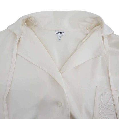 Loewe Anagram Pocket Satin Shirt Ivory 34
