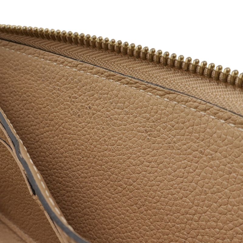 Louis Vuitton Monogram Empreinte Portefeuille Clemence Zip Around Wallet Dune