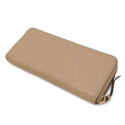 Louis Vuitton Monogram Empreinte Portefeuille Clemence Zip Around Wallet Dune