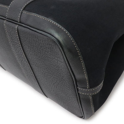 Hermes Garden Party PM Tote Toile Officier Canvas Black Silver