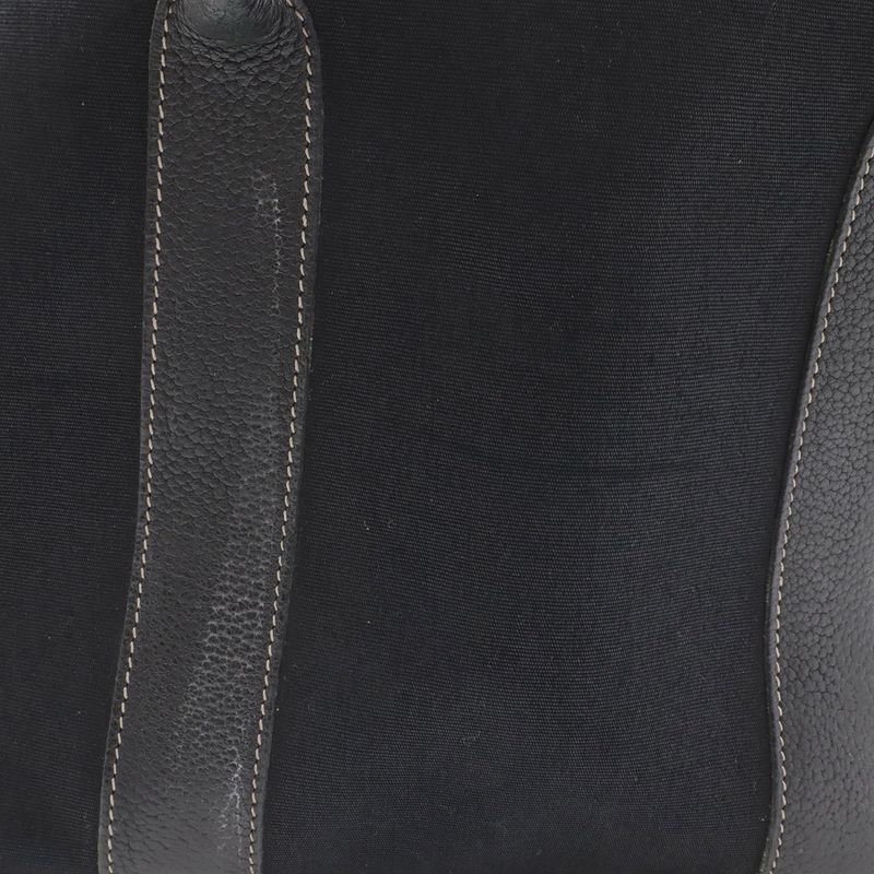 Hermes Garden Party PM Tote Toile Officier Canvas Black Silver