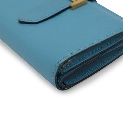 Hermes Bearn Mini Card Case Business Holder Mini Wallet Coin Purse Veau Epsom