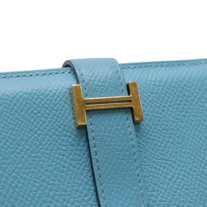 Hermes Bearn Mini Card Case Business Holder Mini Wallet Coin Purse Veau Epsom