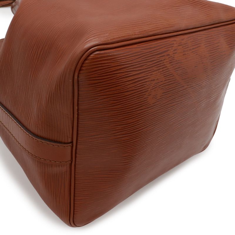 Louis Vuitton Epi Petit Noe Drawstring Shoulder Bag Semi Kenya Brown