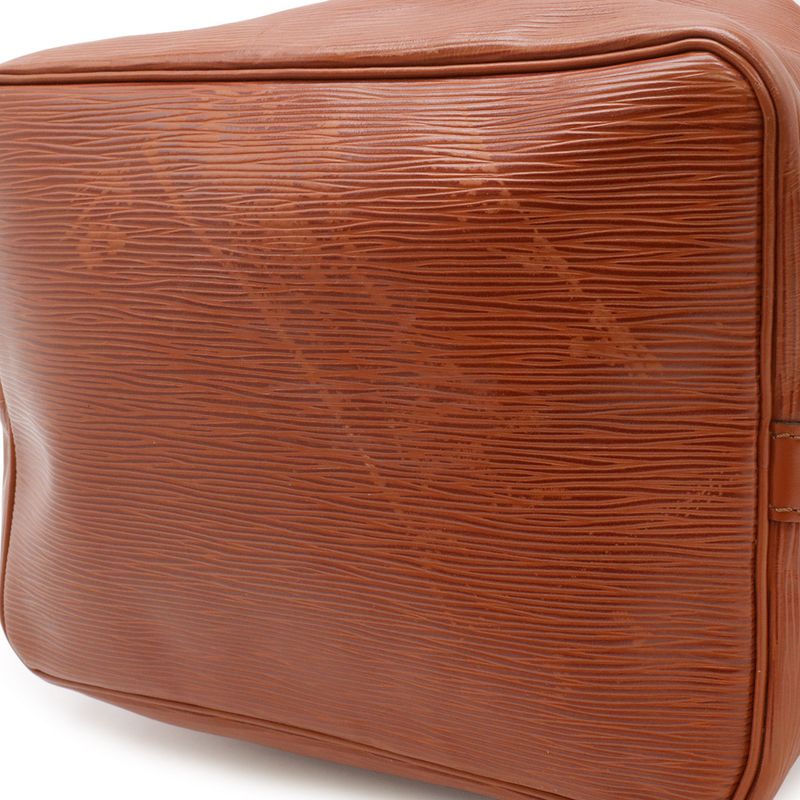 Louis Vuitton Epi Petit Noe Drawstring Shoulder Bag Semi Kenya Brown
