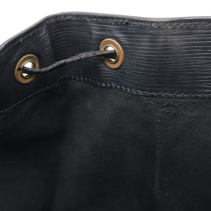 Louis Vuitton Epi Noe Shoulder Bag Drawstring Noir Black Gold