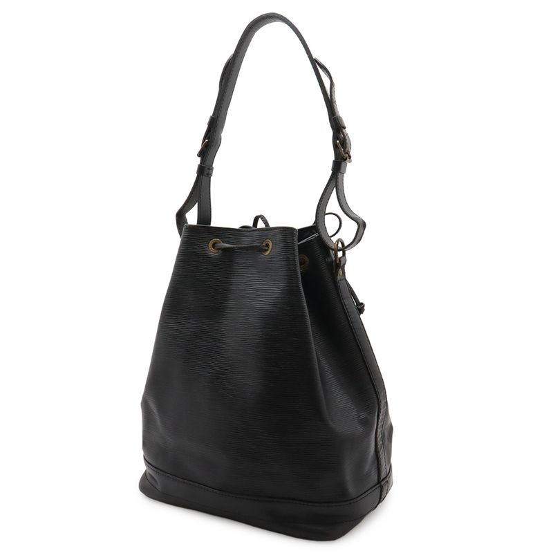 Louis Vuitton Epi Noe Shoulder Bag Drawstring Noir Black Gold
