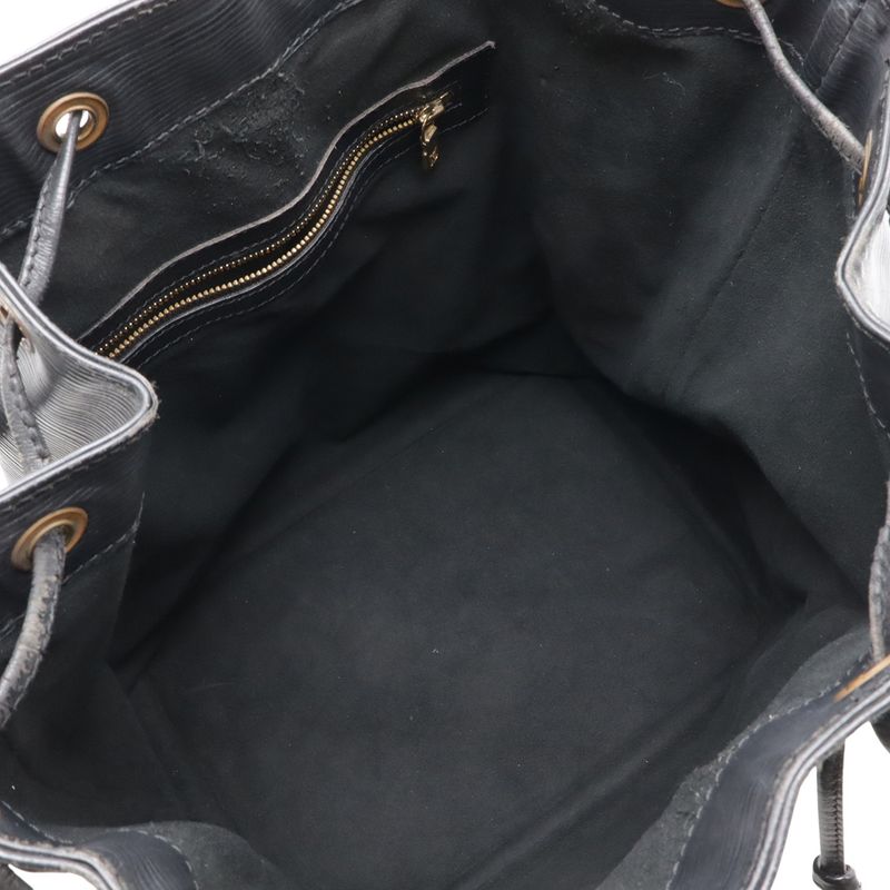 Louis Vuitton Epi Noe Shoulder Bag Drawstring Noir Black Gold
