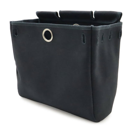 Hermes Herbag a Dos PM Backpack 2-Way Handbag Toile Officier Leather Black