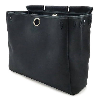 Hermes Herbag GM 2-Way Shoulder Bag Crossbody Toile Officier Leather Black