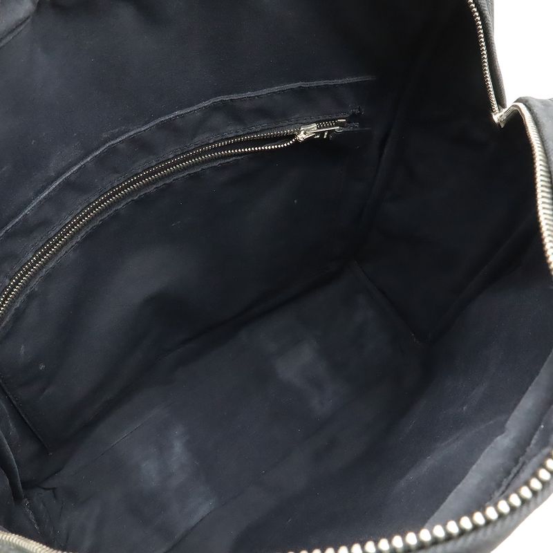 Hermes Acapulco Sac a Dos Backpack 2-Way Tote Toilet Blanc Leather Black Silver