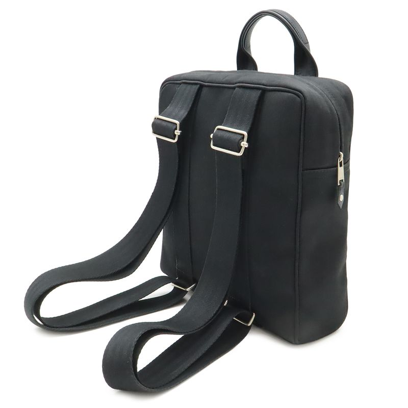 Hermes Acapulco Sac a Dos Backpack 2-Way Tote Toilet Blanc Leather Black Silver